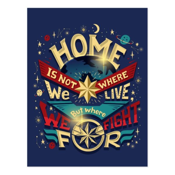 Captain Marvel | Home Is Not Where We Live Postcard