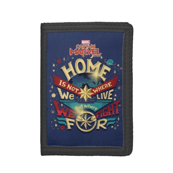Captain Marvel | Home Is Not Where We Live Trifold Wallet