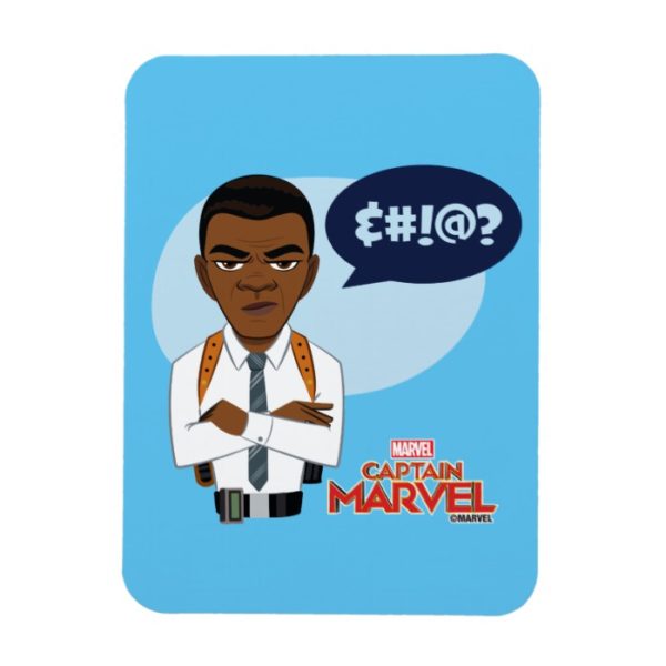 Captain Marvel | Nick Fury Cartoon Magnet