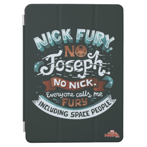 Captain Marvel | Nick Fury Typography iPad Air Cover