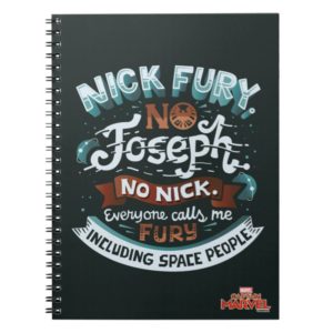 Captain Marvel | Nick Fury Typography Notebook