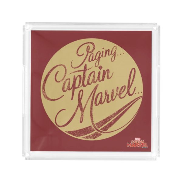 Captain Marvel | Paging Captain Marvel Emblem Acrylic Tray