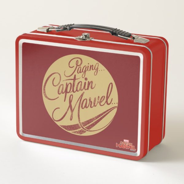 Captain Marvel | Paging Captain Marvel Emblem Metal Lunch Box