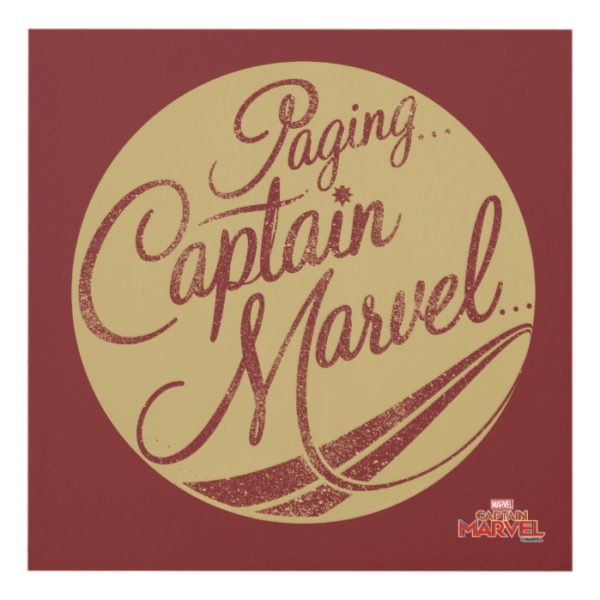 Captain Marvel | Paging Captain Marvel Emblem Panel Wall Art