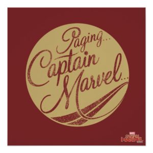 Captain Marvel | Paging Captain Marvel Emblem Poster