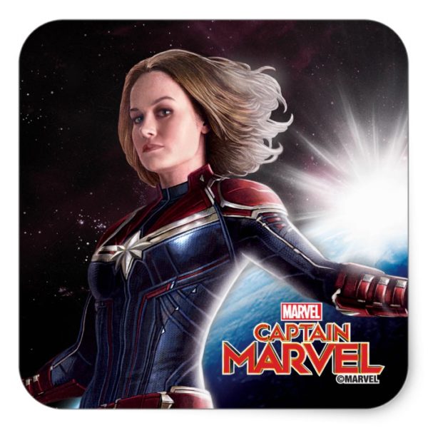 Captain Marvel | Protecting The Planet Square Sticker
