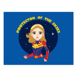 Captain Marvel | Protector Of The Skies Cartoon Postcard