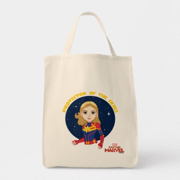 Captain Marvel | Protector Of The Skies Cartoon Tote Bag