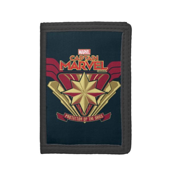 Captain Marvel | Protector Of The Skies Star Badge Trifold Wallet