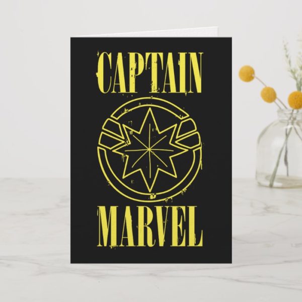 Captain Marvel | Retro Captain Marvel Logo Card