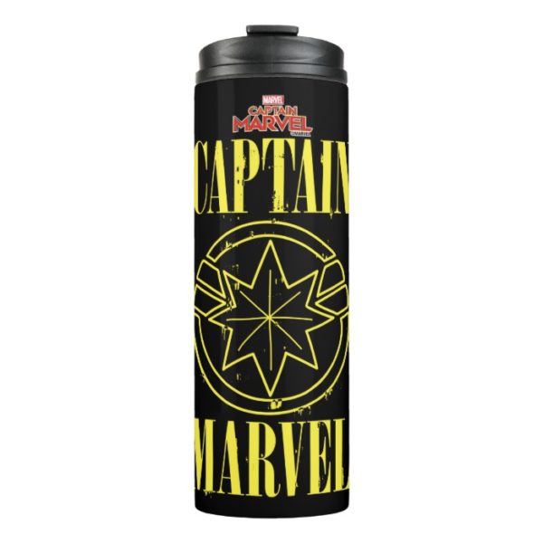 Captain Marvel | Retro Captain Marvel Logo Thermal Tumbler