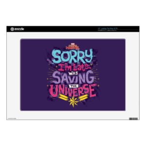 Captain Marvel | Saving The Universe Typography 15" Laptop Decal