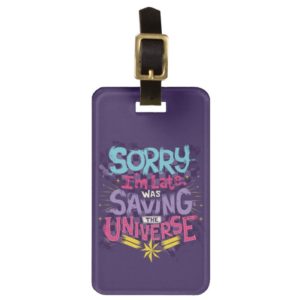 Captain Marvel | Saving The Universe Typography Bag Tag