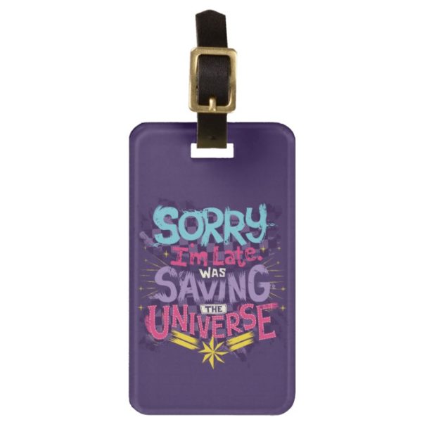 Captain Marvel | Saving The Universe Typography Bag Tag