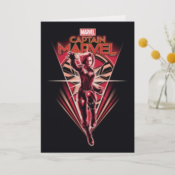 Captain Marvel | Shining Captain Marvel Badge Card