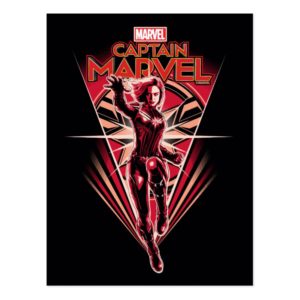 Captain Marvel | Shining Captain Marvel Badge Postcard