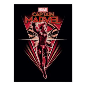 Captain Marvel | Shining Captain Marvel Badge Poster