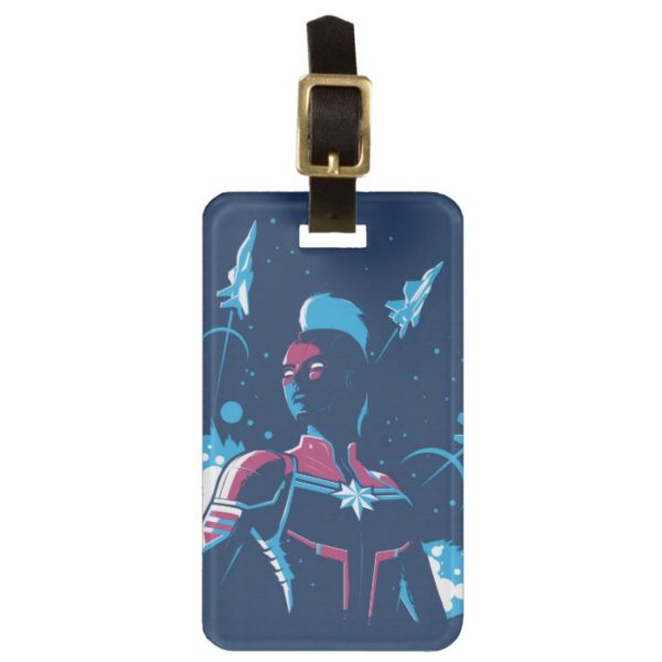 Captain Marvel | Silhouette Pose With Jets Bag Tag