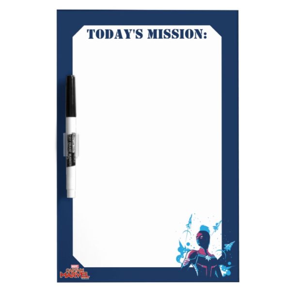 Captain Marvel | Silhouette Pose With Jets Dry Erase Board