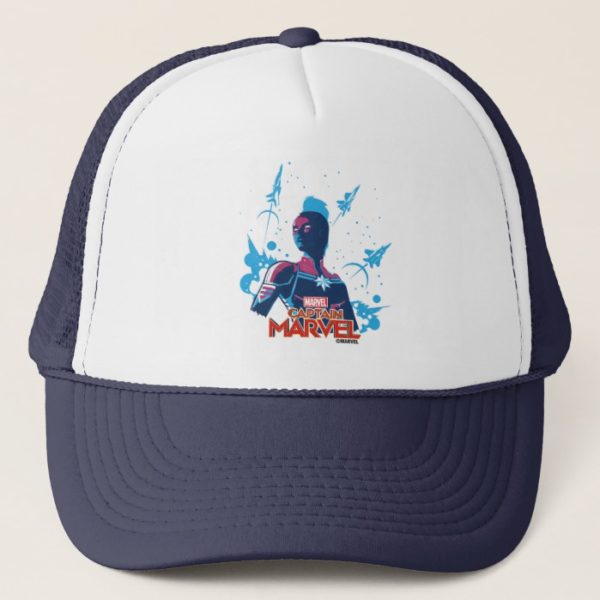 Captain Marvel | Silhouette Pose With Jets Trucker Hat
