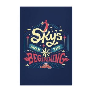 Captain Marvel | "Sky's Only The Beginning" Type Canvas Print