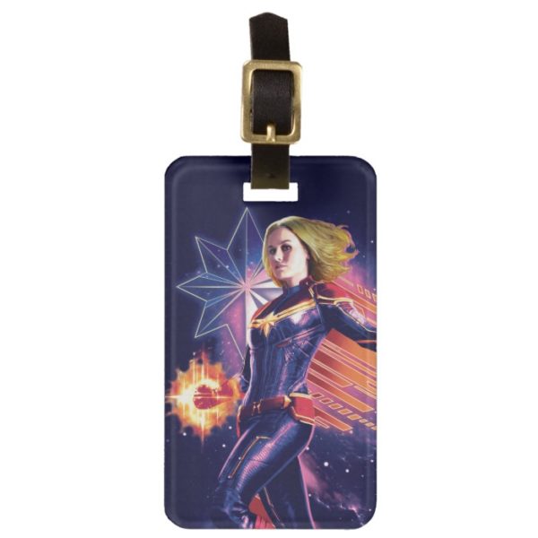 Captain Marvel | Sparkling Light Trail Graphic Bag Tag
