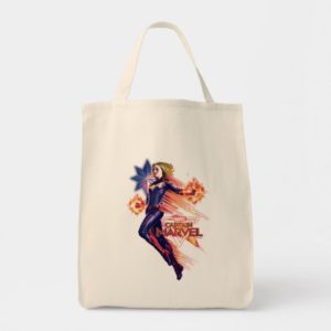 Captain Marvel | Sparkling Light Trail Graphic Tote Bag