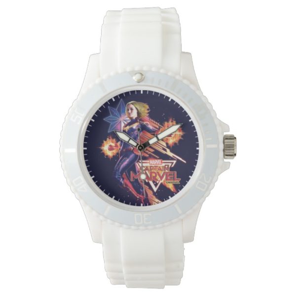 Captain Marvel | Sparkling Light Trail Graphic Watch