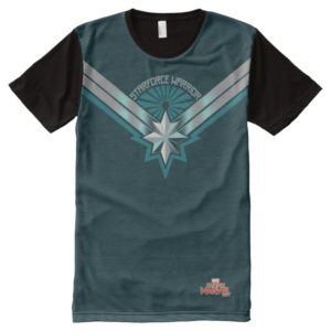 Captain Marvel | Starforce Warrior Star Embelm All-Over-Print Shirt