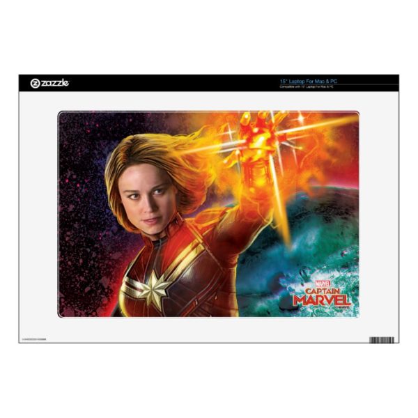 Captain Marvel | Stellar Engery Hand Raised 15" Laptop Decal