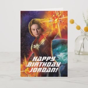 Captain Marvel | Stellar Engery Hand Raised Card