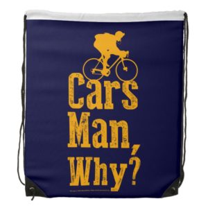 Cars Man, Why? Drawstring Bag