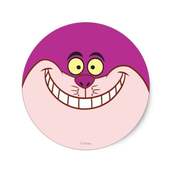 Cheshire Cat Face Classic Round Sticker