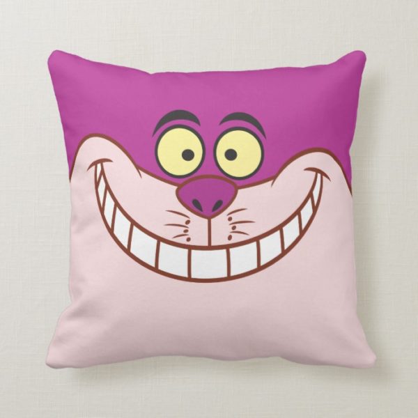 Cheshire Cat Face Throw Pillow