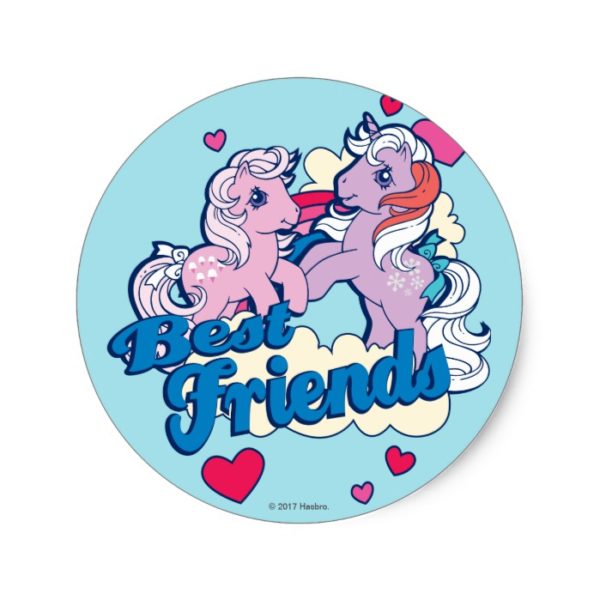 Classic My Little Ponies | Best Friends Classic Round Sticker