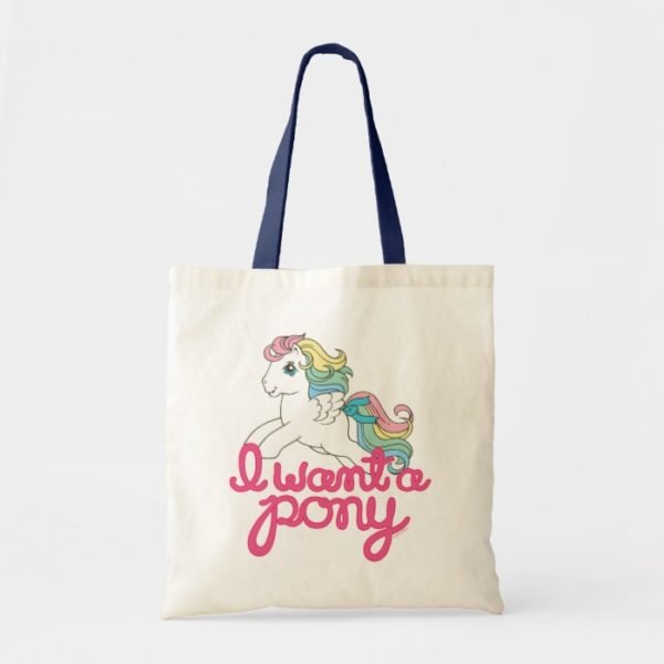 Classic My Little Pony | I Want a Pony Script Tote Bag