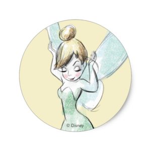 Confident Tinker Bell Classic Round Sticker