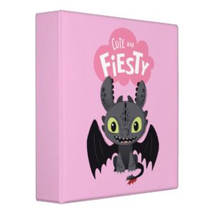"Cute And Fiesty" Toothless Graphic 3 Ring Binder