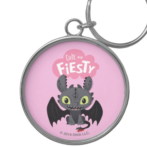 "Cute And Fiesty" Toothless Graphic Keychain