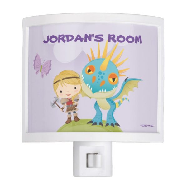 Cute "Don't Mess With My Dragon" Astrid & Stormfly Night Light
