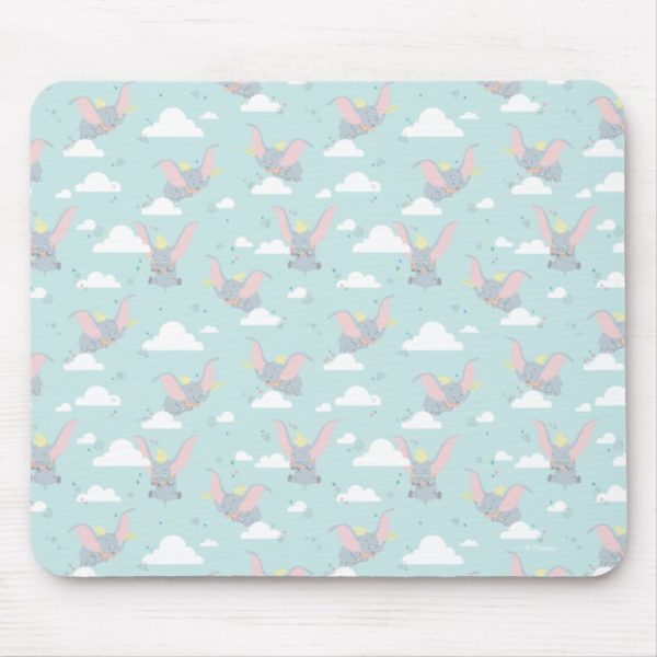 Cute Dumbo Blue Tribal Pattern Mouse Pad
