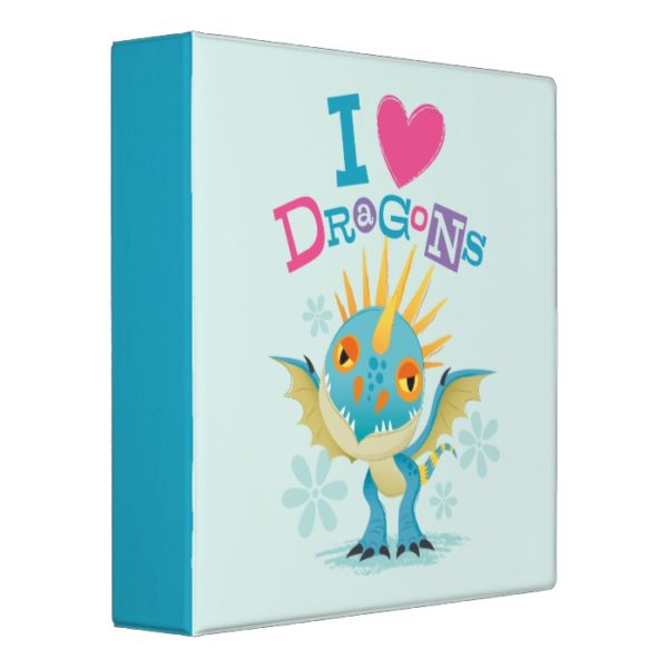 Cute "I Love Dragons" Stormfly Graphic 3 Ring Binder