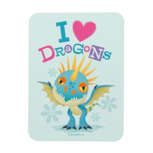 Cute "I Love Dragons" Stormfly Graphic Magnet