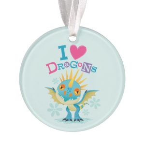 Cute "I Love Dragons" Stormfly Graphic Ornament