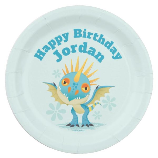 Cute "I Love Dragons" Stormfly Graphic Paper Plate