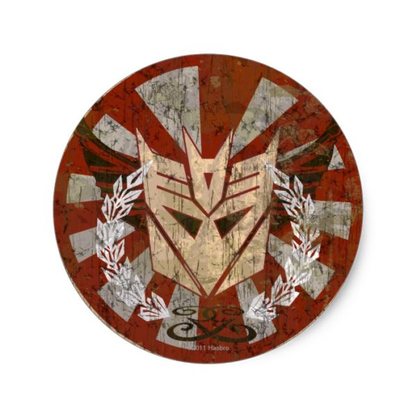 Decepticon Tribal Badge Classic Round Sticker