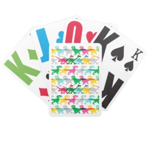 Dino Color Pattern Bicycle Playing Cards