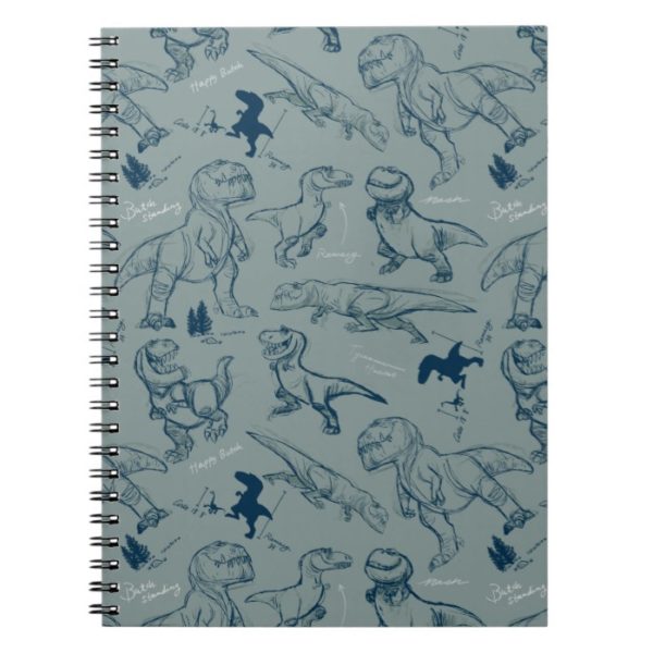 Dinosaur Sketch Pattern Notebook