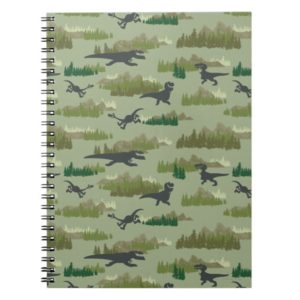 Dinosaurs Running Camo Pattern Notebook