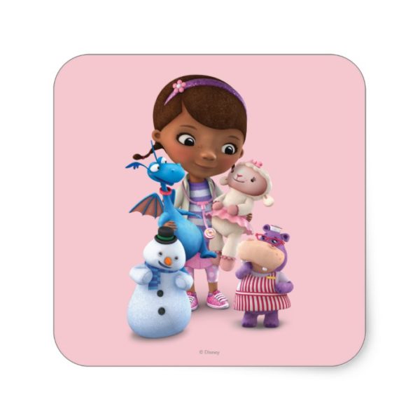 Doc McStuffins and Her Animal Friends Square Sticker